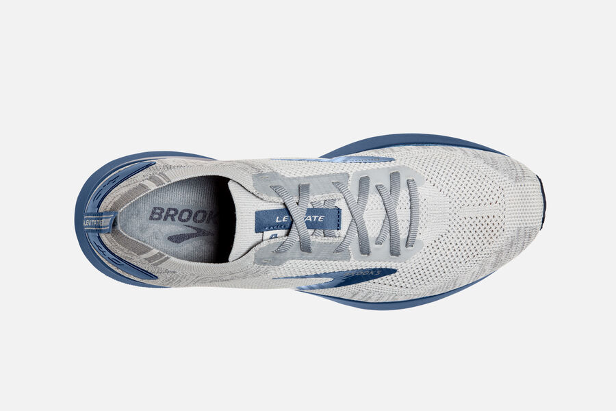 Brooks Running Shoes - Levitate 4 Road Mens - White/Blue - XMH-850427